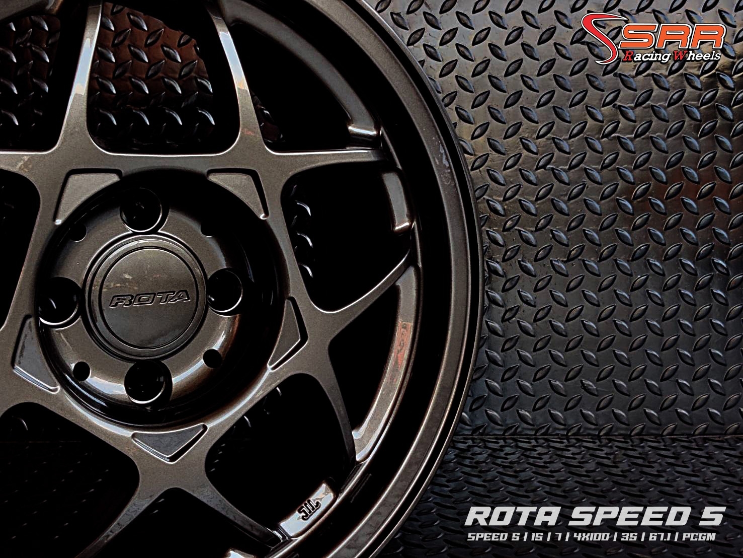 SPEED 5 ROTA ขอบ15 4H100 ET35 PCGM ราคาพิเศษ