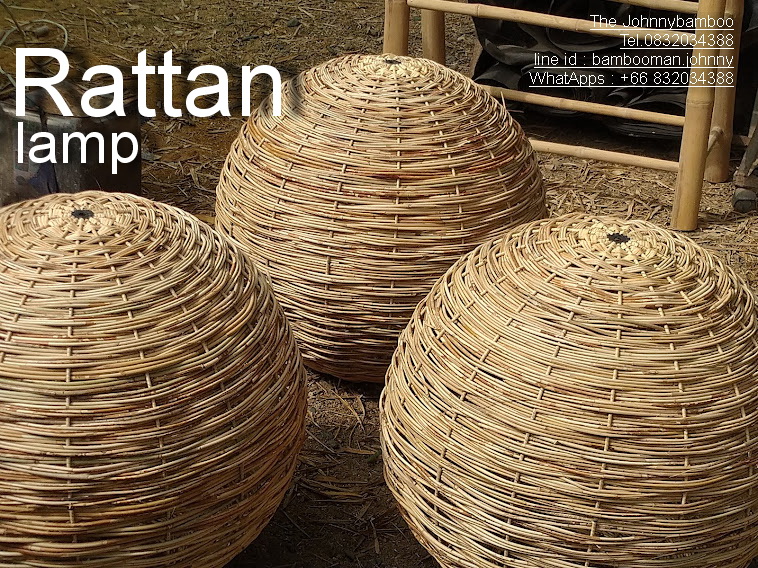 Rattan lamp round shape