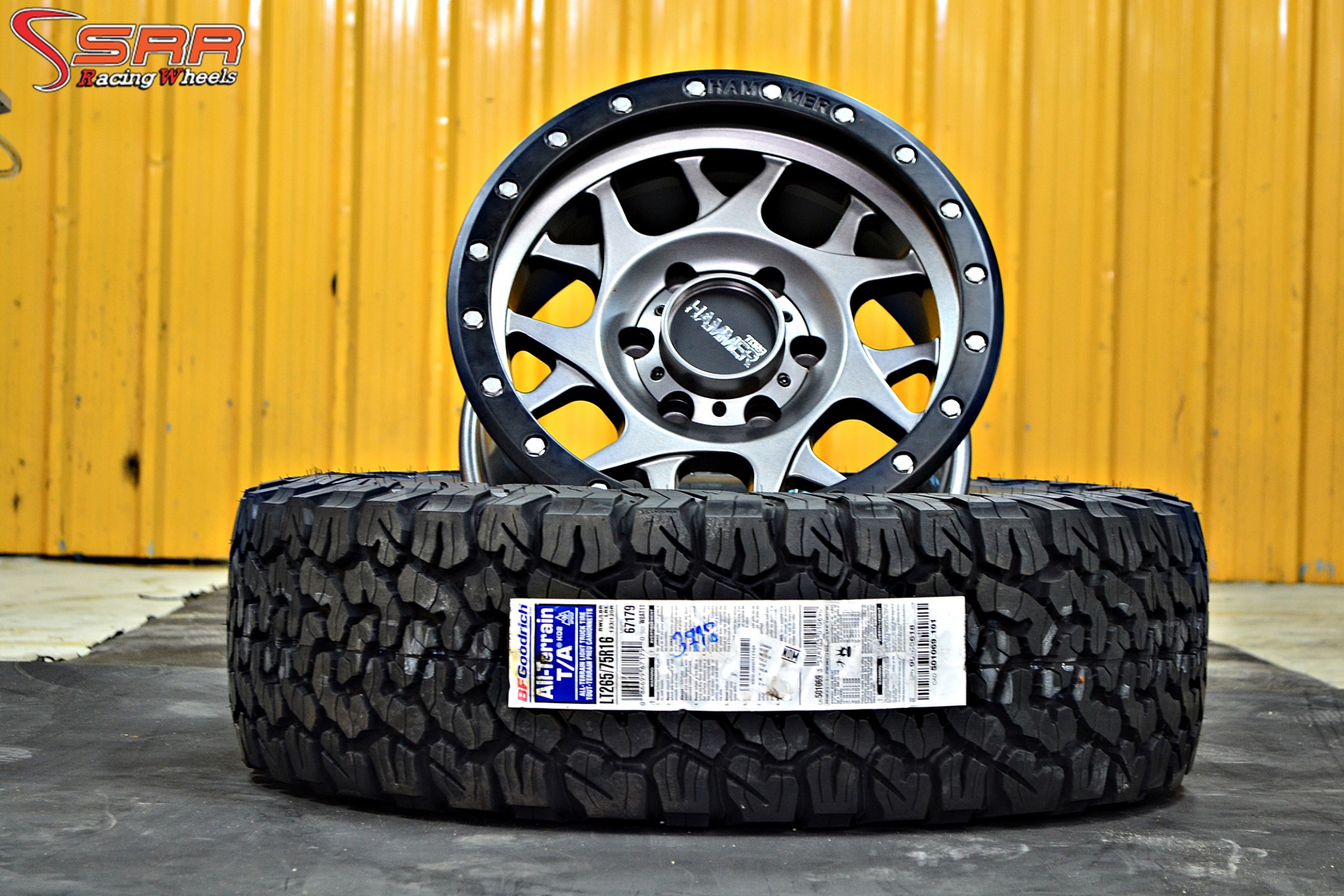 HAMMER HM3 ขอบ16 พร้อมยาง BF KO2 265/75R16 ชุดละ 39,800 บาท