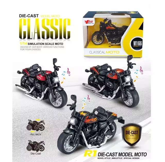 โมเดลรถมอเตอร์ไซค์ บิ๊กไบค์ Scale 1:14 มีเสียงมีไฟ (ปลีก-ส่ง)