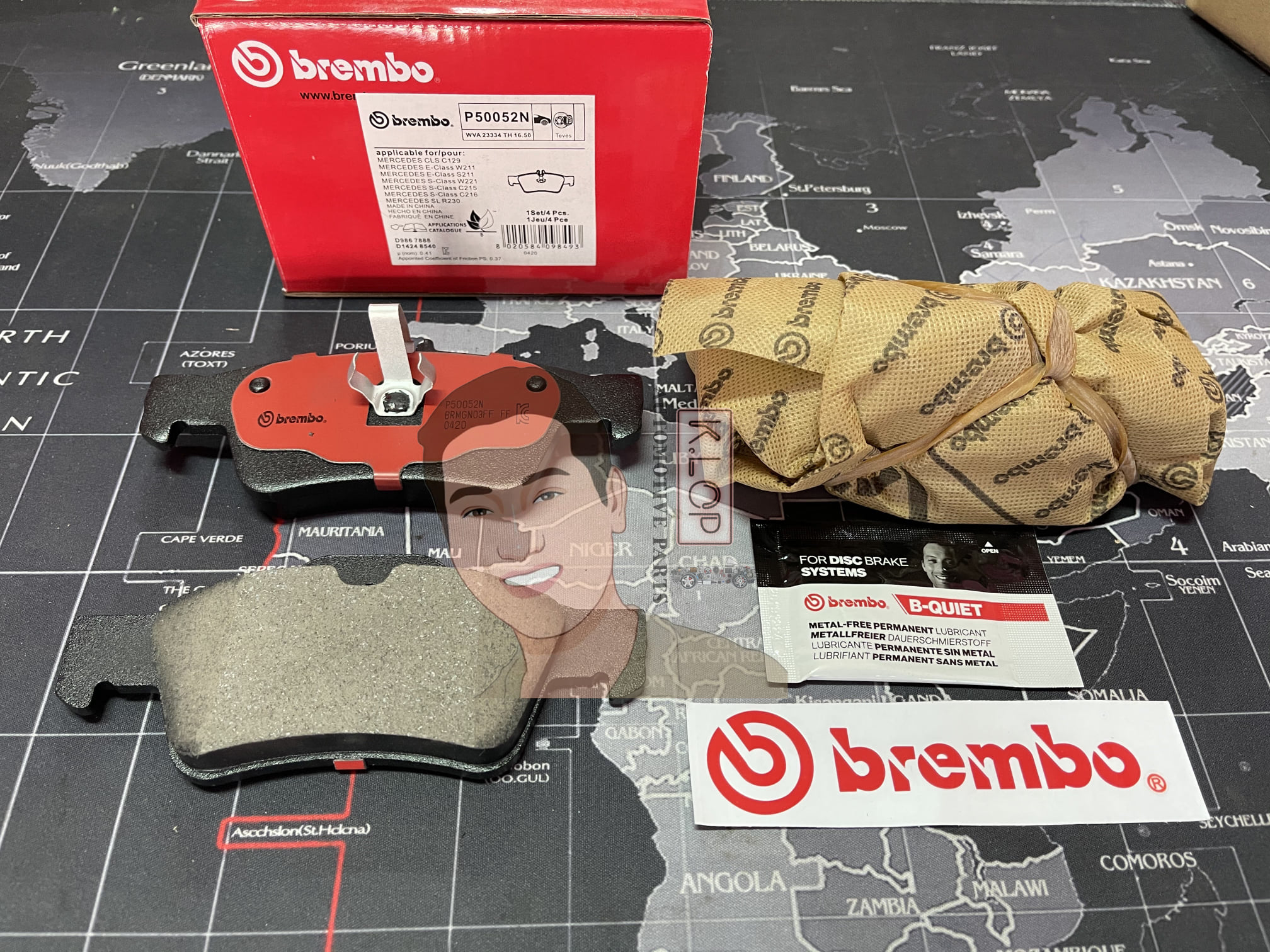PN50052N ผ้าเบรก-หลัง เซรามิก(BREMBO) BENZ E-CLASS (W211) 200 220CDI 240 280
