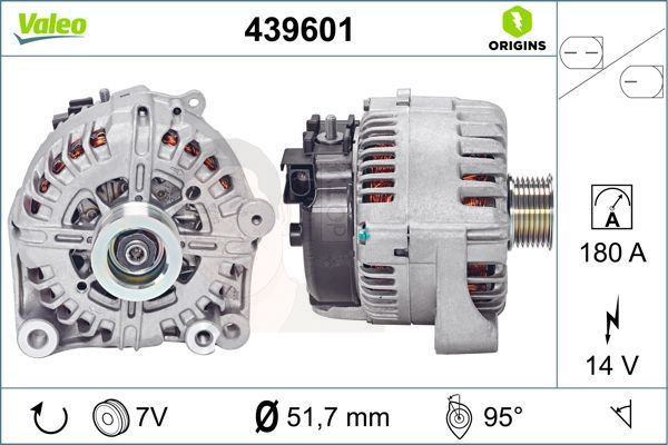 439601 ไดชาร์จ Valeo รุ่น BMW M57 N52 N62 E70(X5)