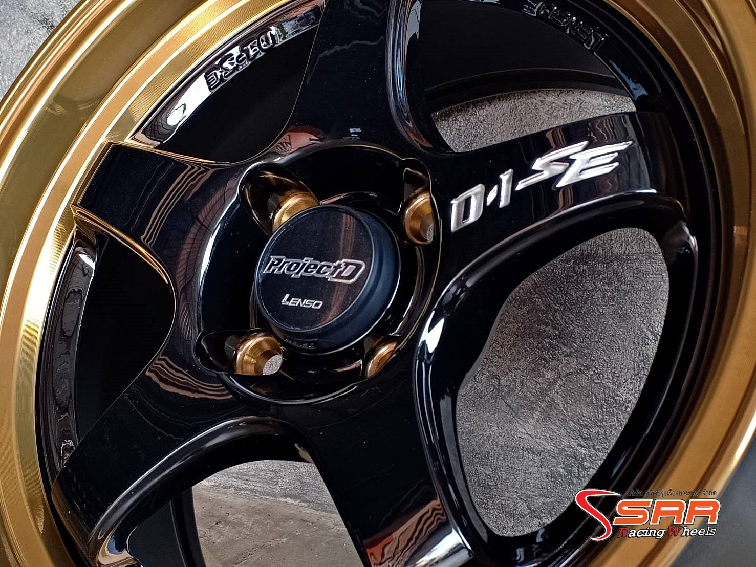 PROJECT-D D-1SE ขอบ15 ET+35 4x100 BKEC