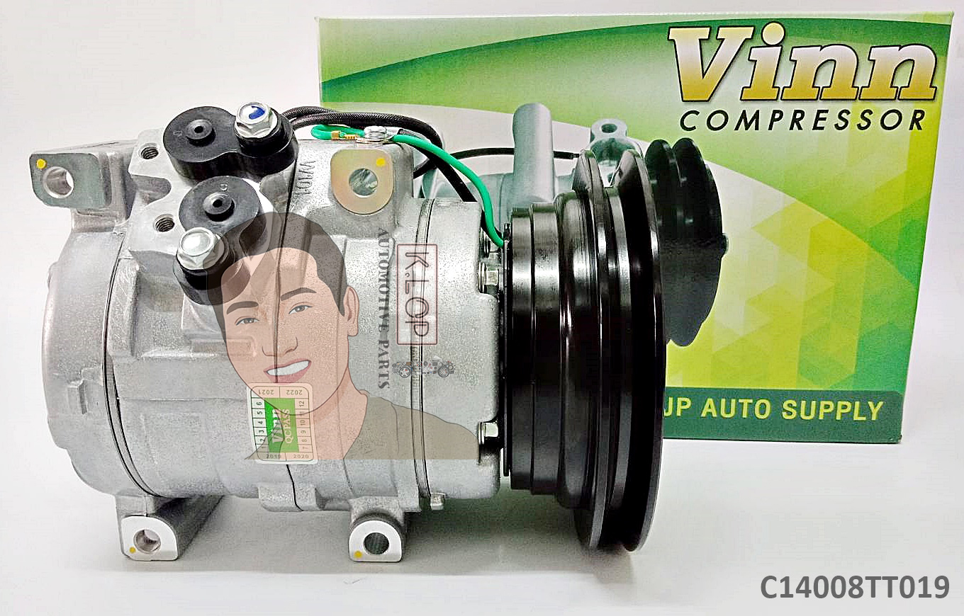 CZEX4BLBB032 คอมแอร์ยี่ห้อ Vinn (ZEXEL 15CH 8PK 24V. 4ขาร้อย เอียงซ้าย รูใหญ่ (JAC))