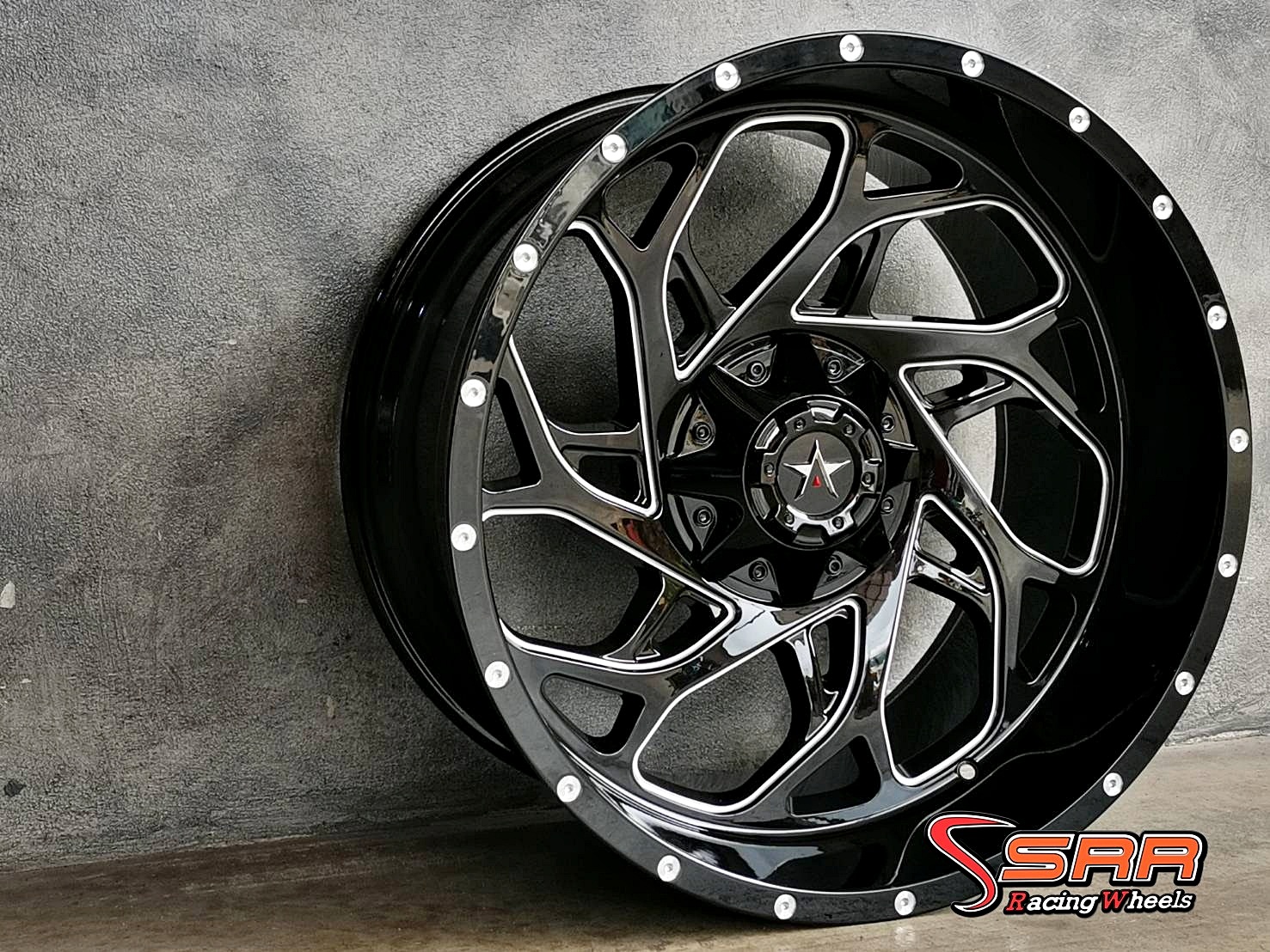 OASIS OW036 ขอบ22 6H139.7 ET-42 BLACK-MILLED ราคาพิเศษ