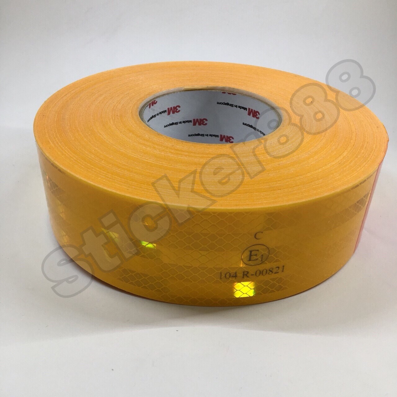 สติ๊กเกอร์สะท้อนแสง ติดรถ สีเหลือง 3M แท้ 55 mm x 50M 983-71 Conspicuity marking (Yellow)
