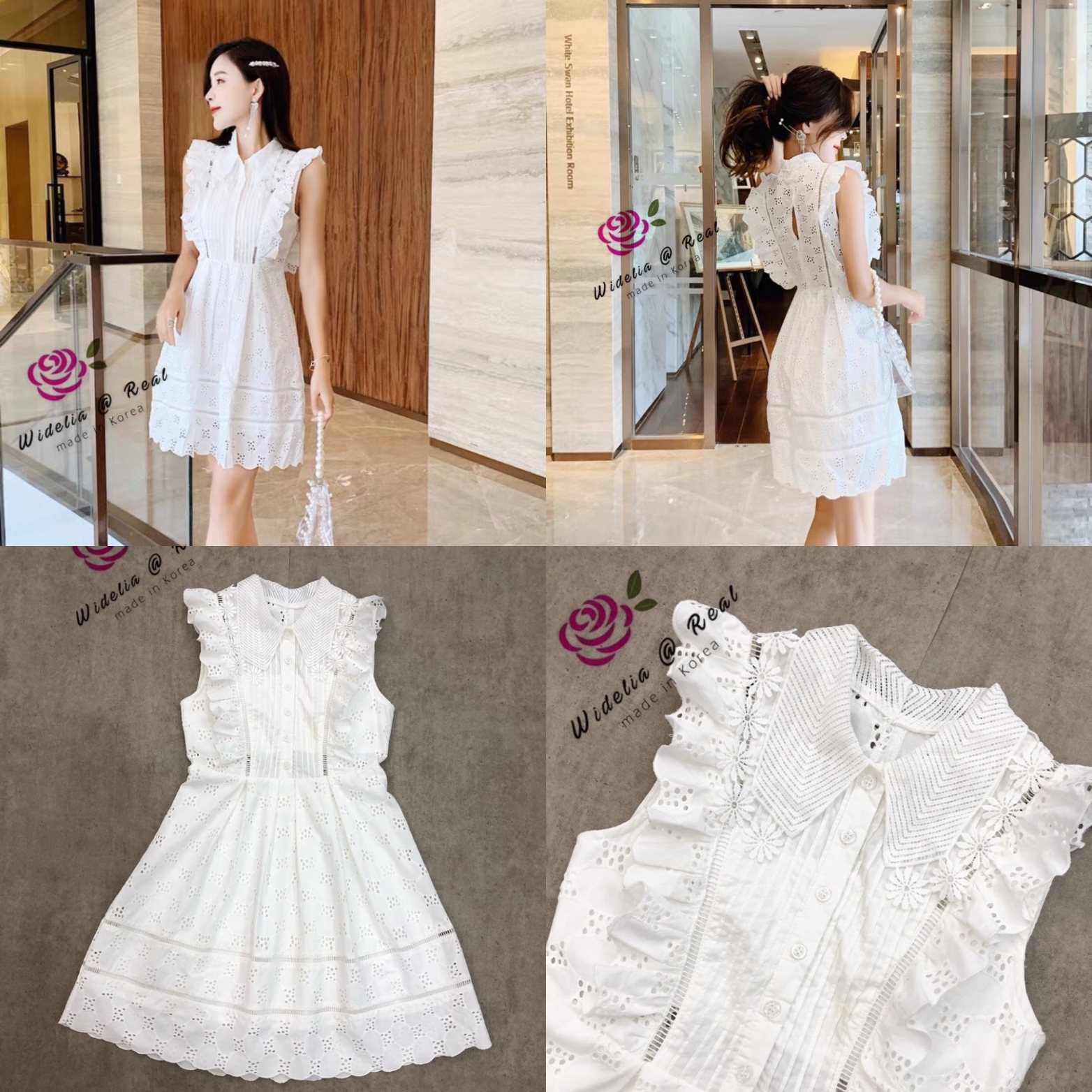 Korea Dress เดรสฉลุแสนสวย ลุคคุณหนูต้องตัวนี้เลยจ้า น่ารักสุดๆขอบอก