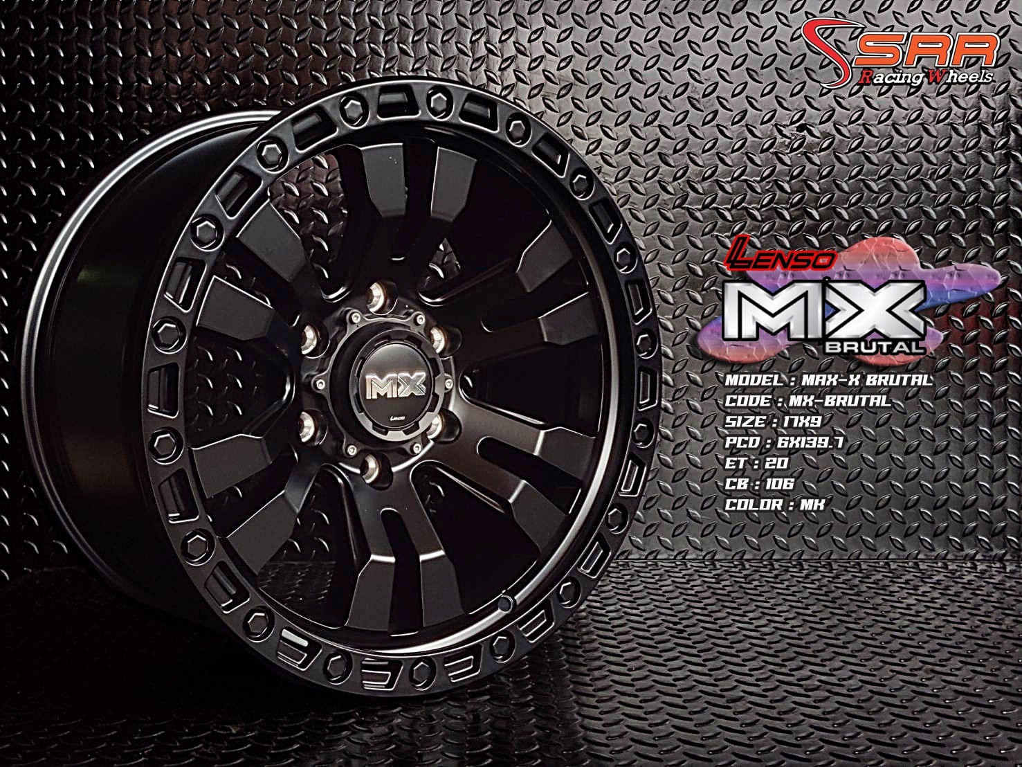 LENSO MX-BRUTAL ขอบ17 6H139.7 ET20 MK ราคาพิเศษ