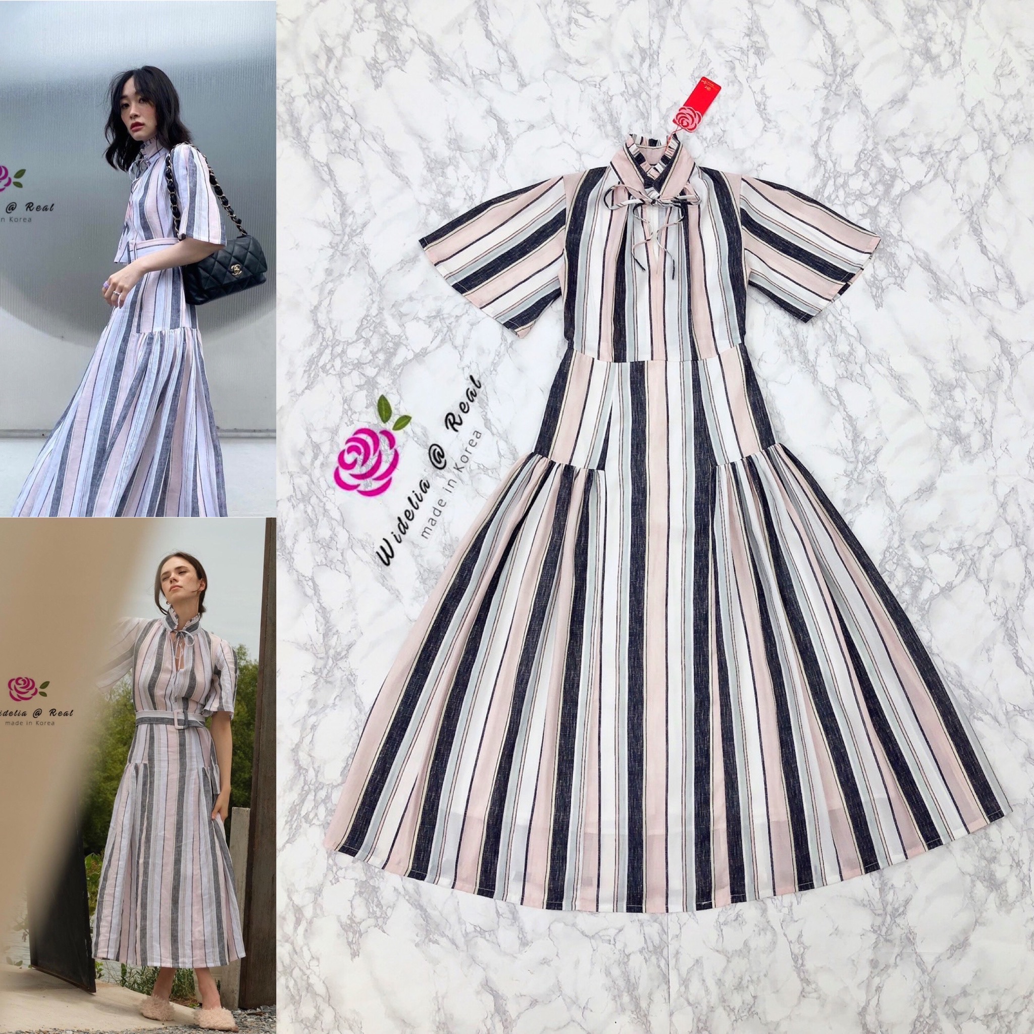 PP Maxi Dress แม็กซี่เดรสตัวยาวแขนบานแสนสวย