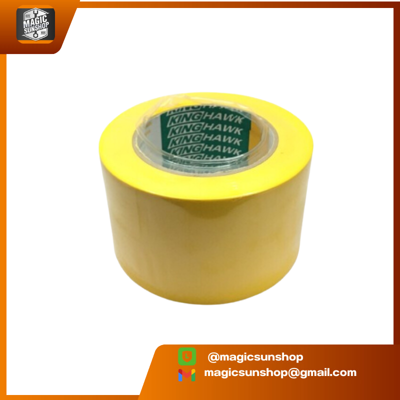 919283 KINGHAWK เทปตีเส้นพื้น PVC FLOOR MASKING TAPE 3 นิ้ว สีเหลือง 72 mm x 33 mt เหลือง