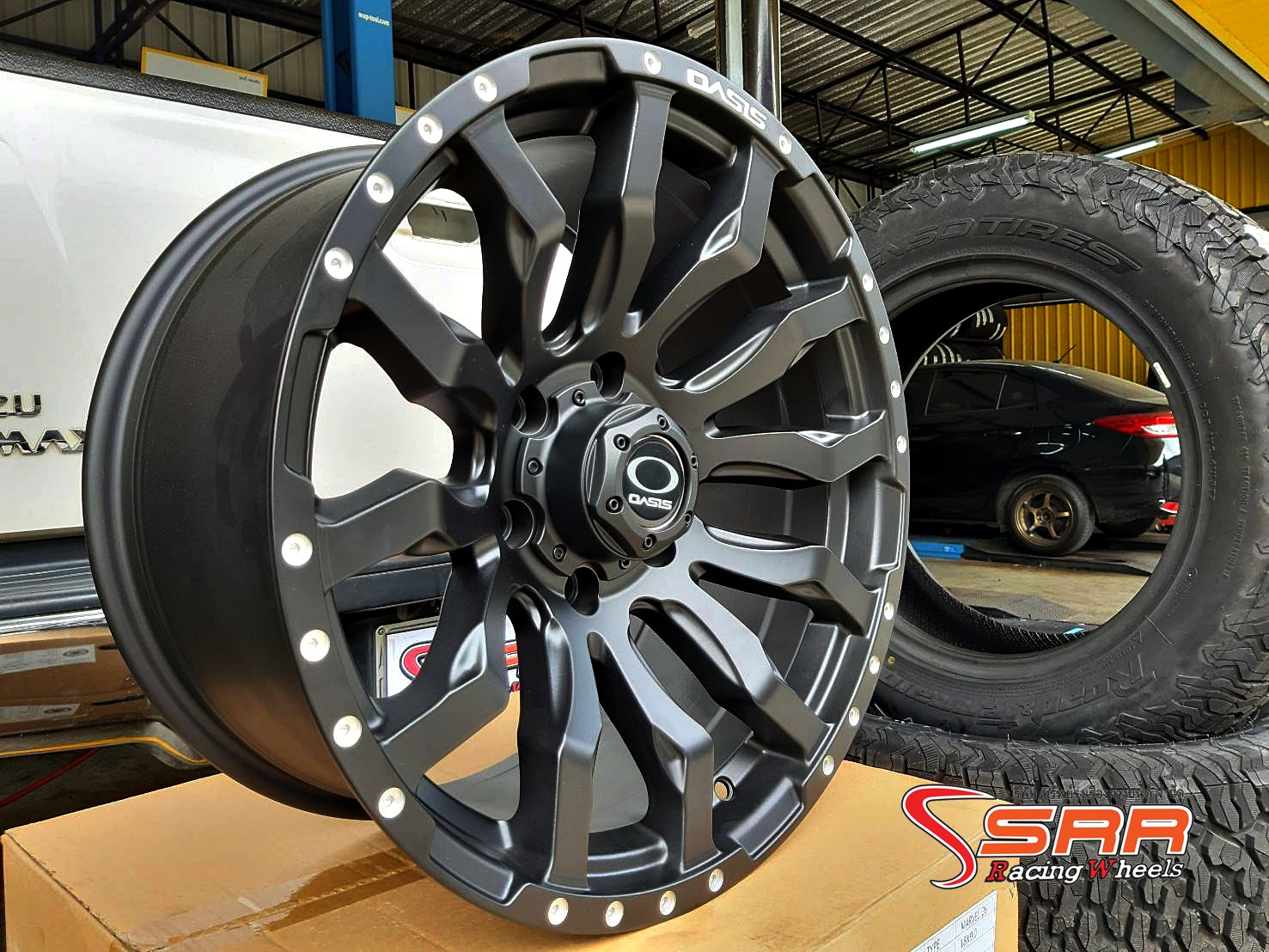 MARVEL-26 OASIS ขอบ18 6H139.7 ET+12 MATTE BLACK+ MILLING POINT