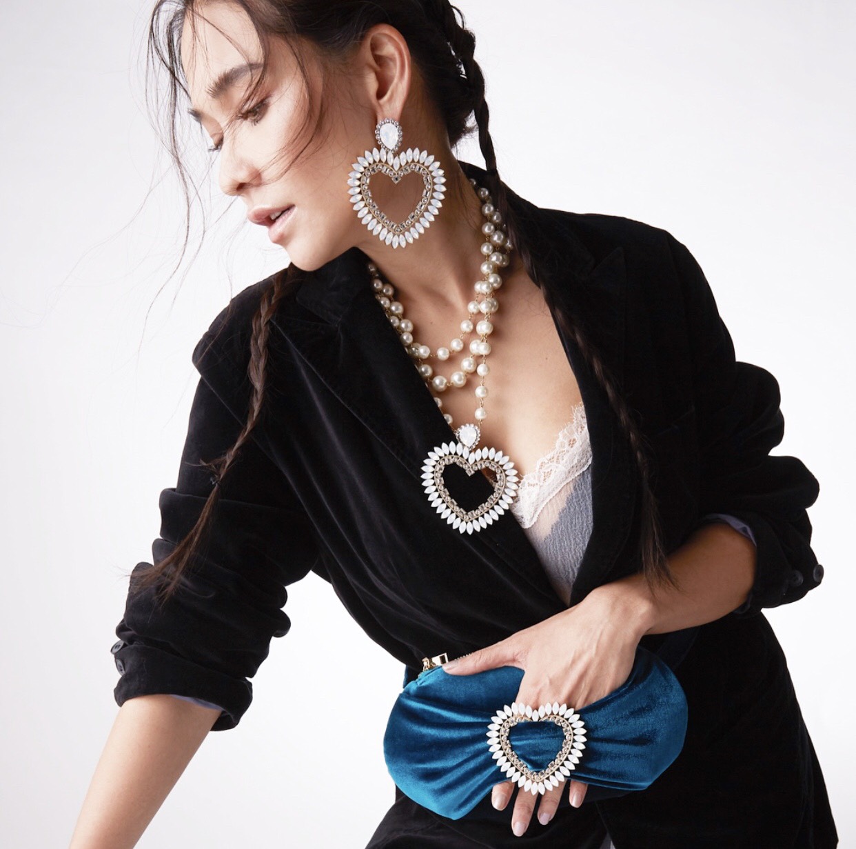 77th : Earring ต่างหูรูปหัวใจ คุณขาอยากจะบอกว่าคู่นี้เด็ดมากๆค่า เพรชสวยมาก สีสวยมาก