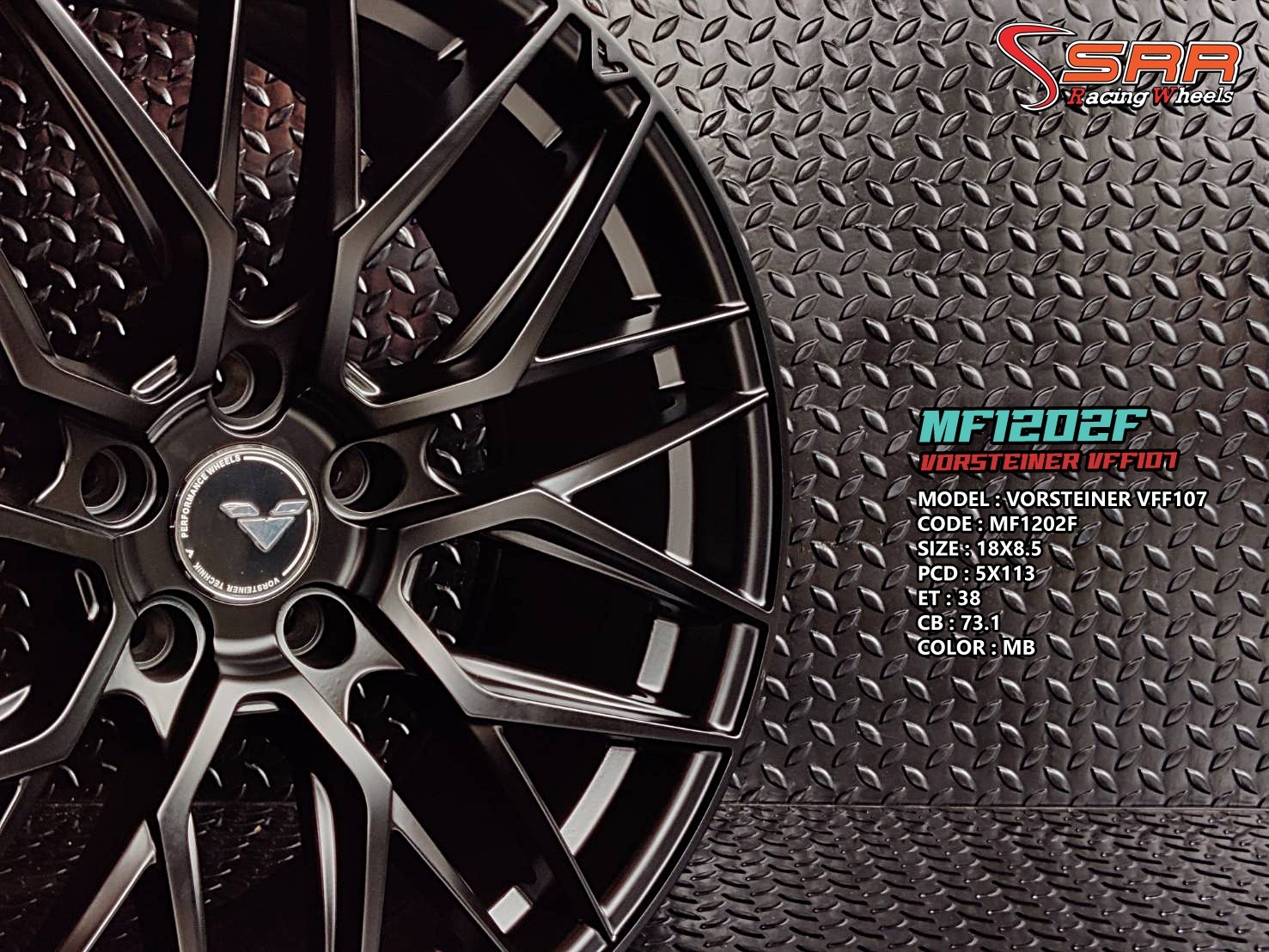 Vorsteiner V-FF 107 ขอบ18 5H113 ET38 MB มีจำหน่ายที่ร้านSRR