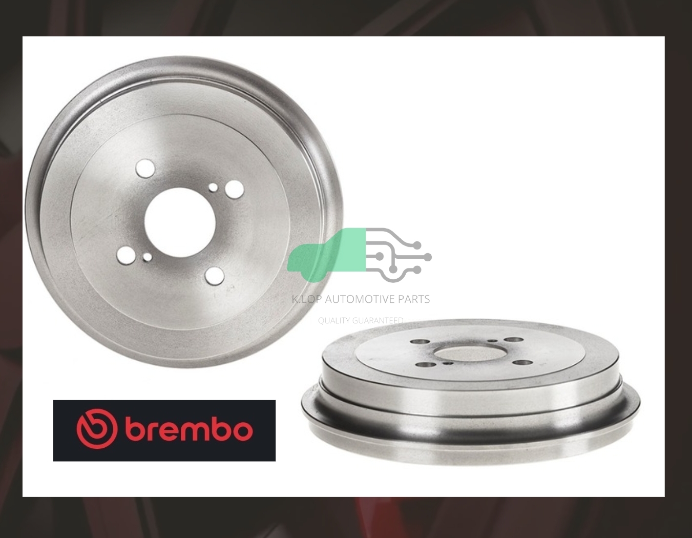 14 E277 10 ดรัมเบรกหลัง (ยี่ห้อ Brembo) VIOS (1.5) E J 2007-/YARIS (1.5) E/G (NCP93, NCP150) ปี 07-13, YARIS (1.2) ปี13->