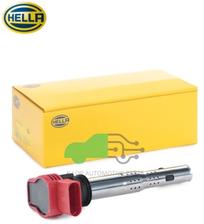 คอยล์จุดระเบิด AUDI A4 B6'02, A6 C6'08,Q5'06 3.2FSI, Q7 3.0TFSI/Ҡ4.2FSI ยี่ห้อ Hella OE NO. 06E 905 115F
