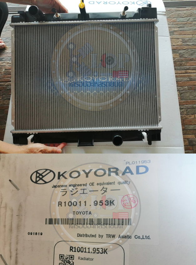 R10011.953K แผงหม้อน้ำรถยนต์(KOYORAD) TOYOTA VIOS 1.5 ปี 2008-2012 และ YARIS 1.5 ปี 2006-2013 (AUTO)