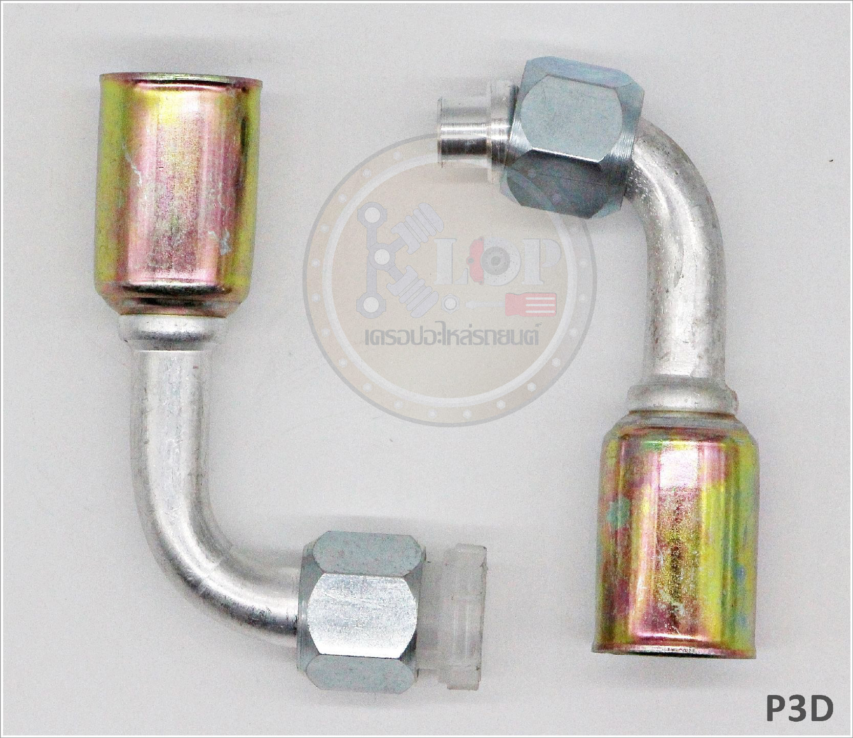 P3D พิตติ้ง 1/2นิ้ว -90องศา โอริง R12 (ปลอกเหล็ก) (Vinn)