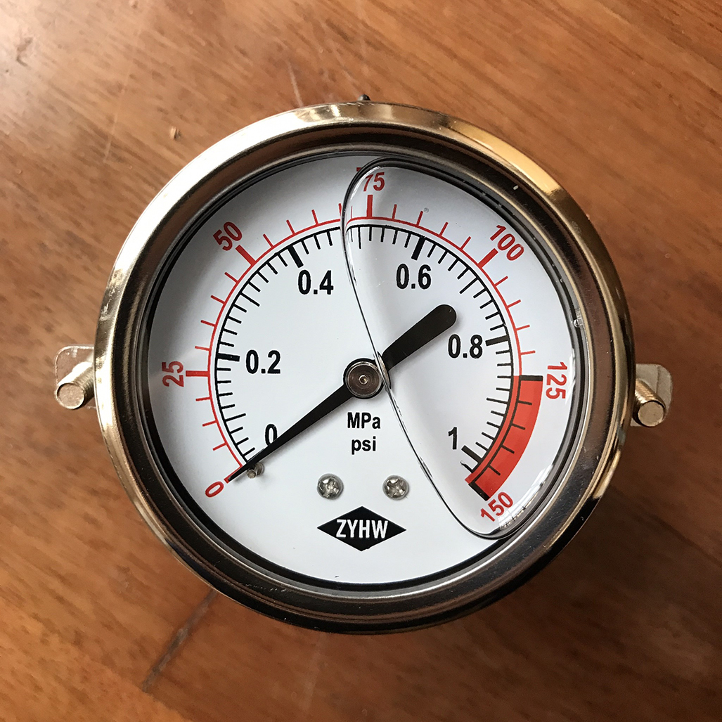 Pressure Gauge เกจ์วัดแรงดัน 0-150 PSI (10.34 bar) เกลียวยึดหลัง