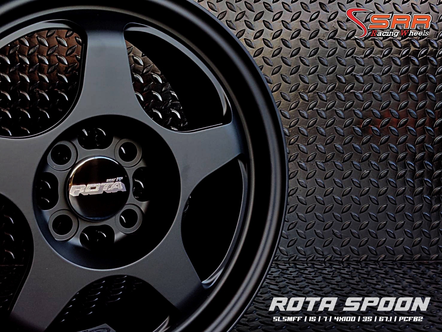 SPOON ROTA FF ขอบ15 4H100 ET35 FLAT BLACK ราคาพิเศษ