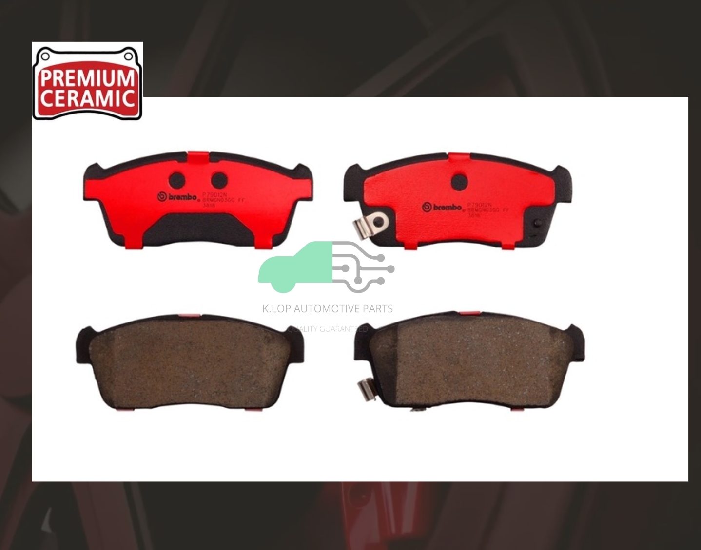 P79 012N ผ้าเบรกหน้า (แท้ BREMBO รุ่น Ceramic) Suzuki CELERIO AVK310 1.0 ปี14