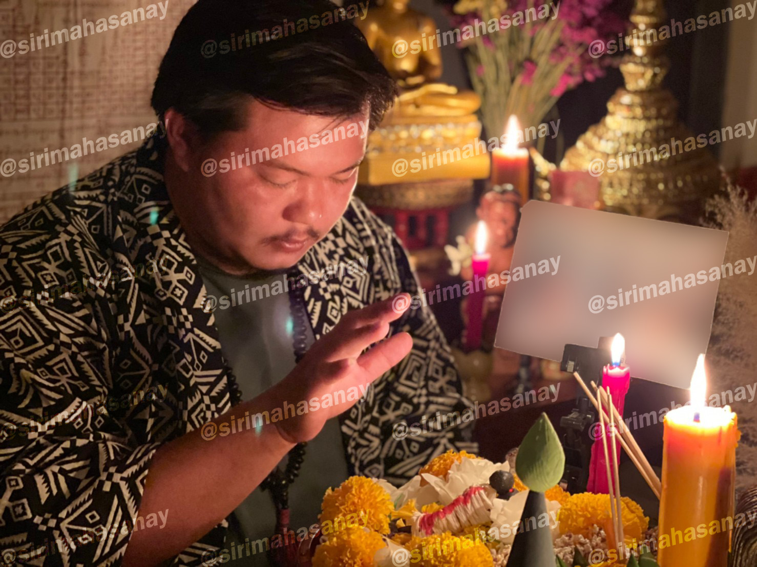 พิธีปันฮักปันหลง อาจารย์เสก สำนักสักยันต์ป๋ารมีเศรษฐีเรือนคำ