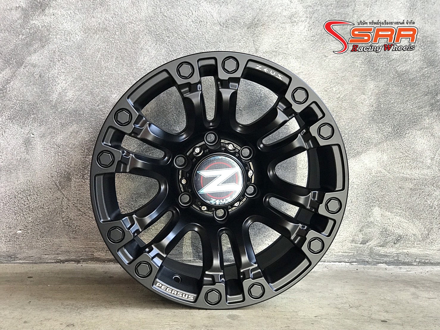 ZEUS-21 PEGASUS ขอบ16 ET00 6x139.7 MATT BLACK