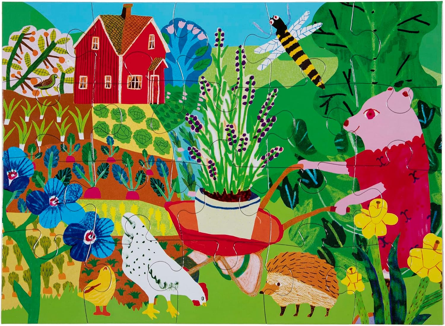 eeBoo - Gardening Bear (28x38 cm.) 20 pcs.