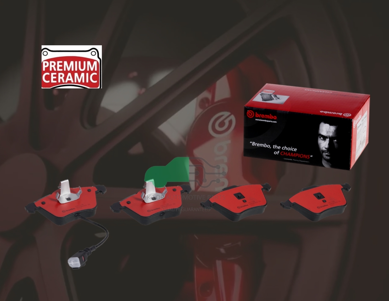 P85 129N ผ้าเบรกหน้า BREMBO รุ่น Ceramic) VW SCIROCCO (2.0R) 09->