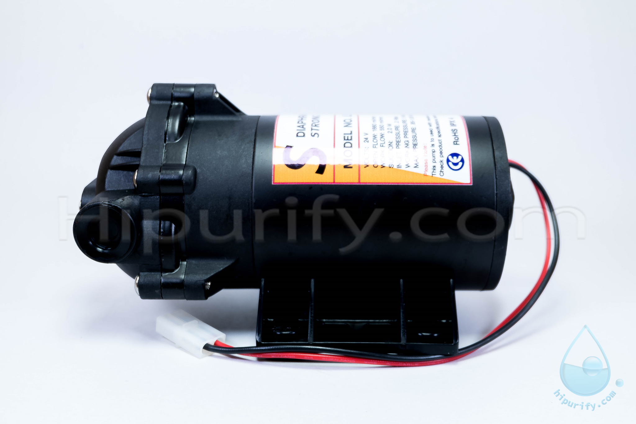 ปี๊ม 50 GPD ปั๊มผลิต(ปั๊มอัด) ปั๊มน้ำเครื่องกรองน้ำ RO Booster Pump รุ่น STRONG พร้อมหม้อแปลง 24V 1.2A