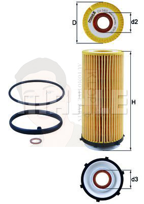 OX 560D กรองน้ำมันเครื่อง (BMW N57 ดีเซล 6 สูบ / 5 (F10), X5 (E70), 7 (F01)