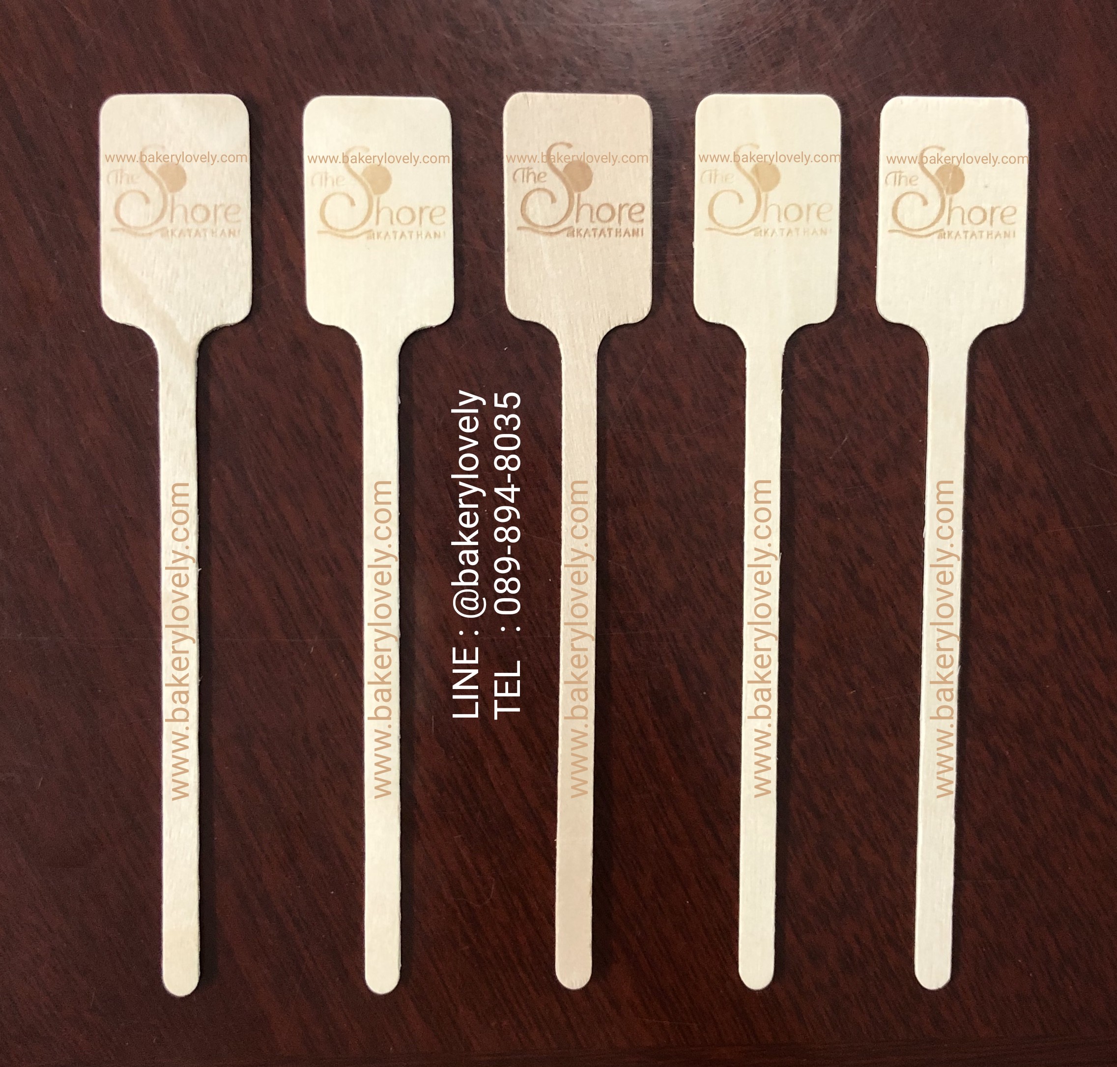 ไม้คนเหล้า หัวสี่เหลี่ยมปั๊มโลโก้