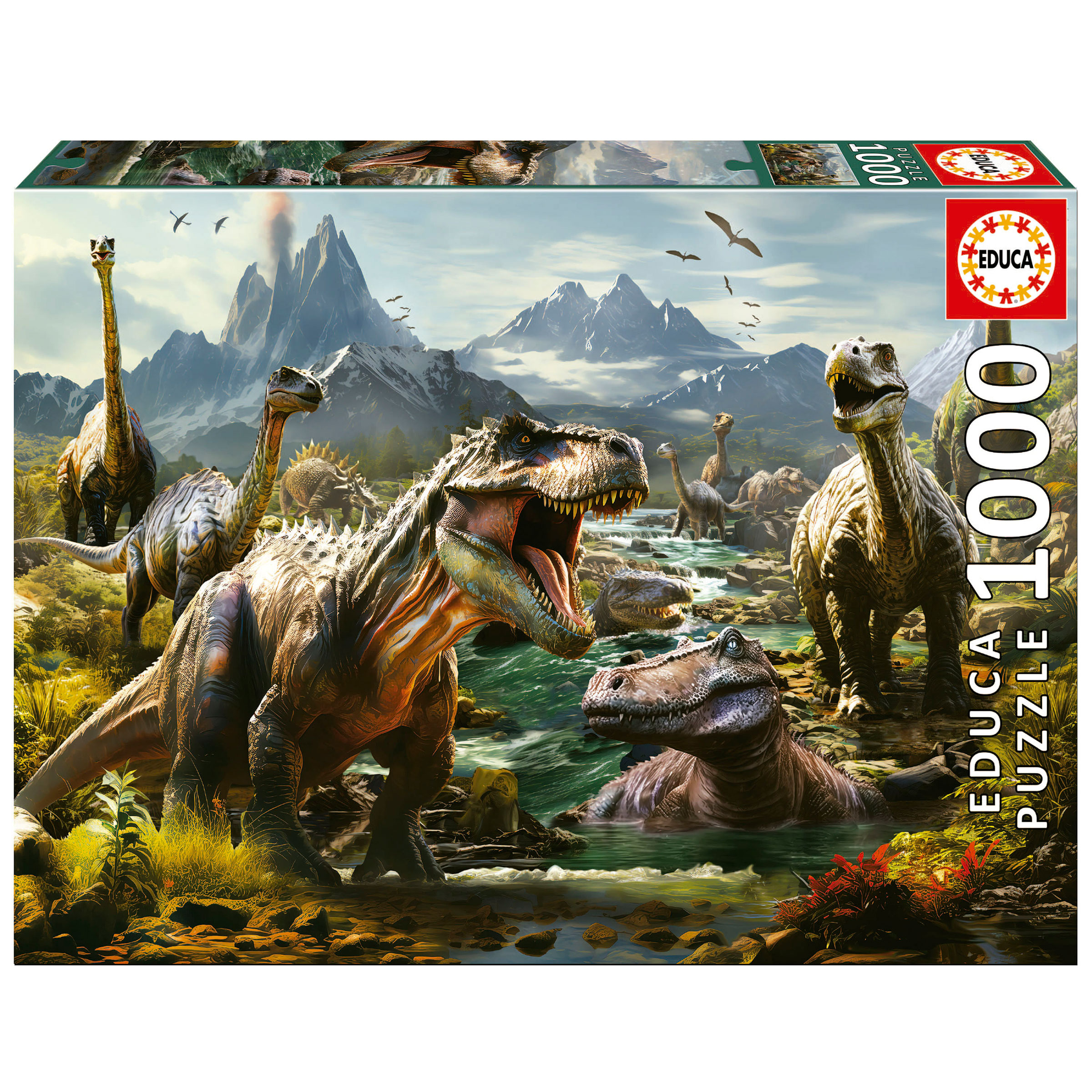 Educa - Fierce Dinosaurs by by M.Farella 1000 pcs.