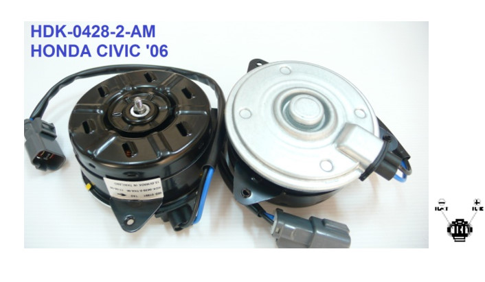 มอมอเตอร์พัดลม-แผงหม้อน้ำ (รหัสสินค้า HDK-0428-2-AM) HONDA CIVIC ปี06- 1.8/2.0L. (CCW)