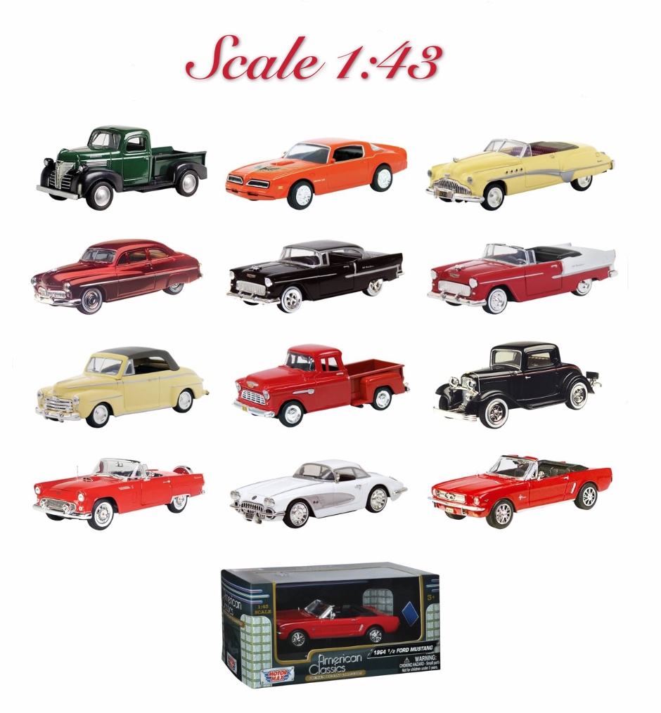 โมเดลรถเหล็ก American Classics มีฐาน Scale 1:43 (ปลีก-ส่ง)