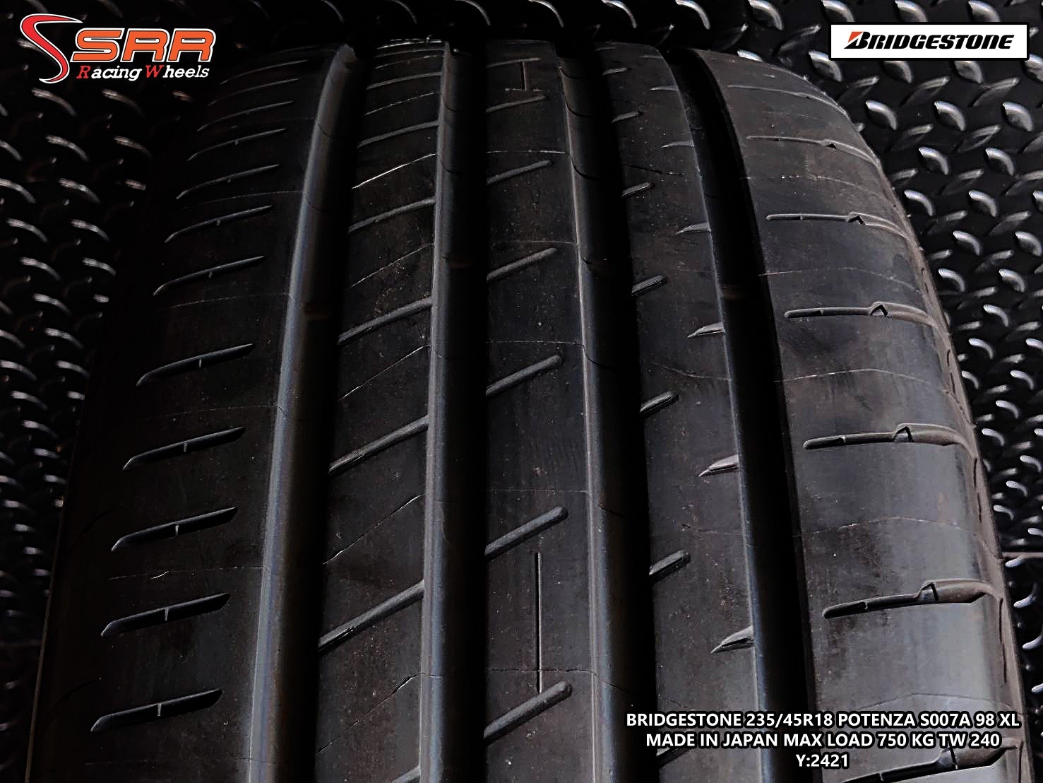 BRIDGESTONE POTENZA S007A 235/45R18 ยางใหม่ปี2021 ราคาพิเศษ