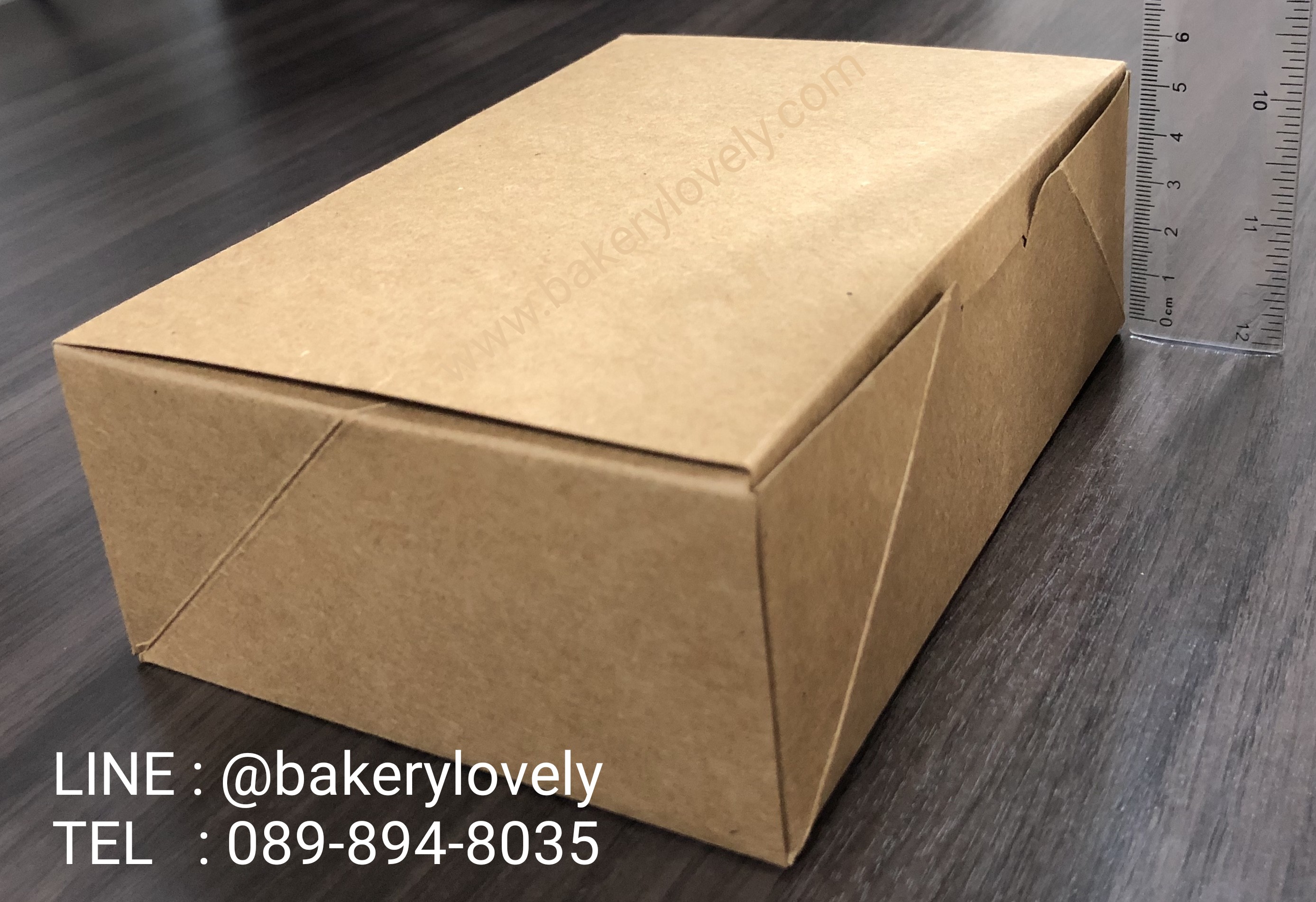 กล่องกระดาษสีน้ำตาล M 11.5x16.5x5.5 cm pop-up ( เคลือบใน )