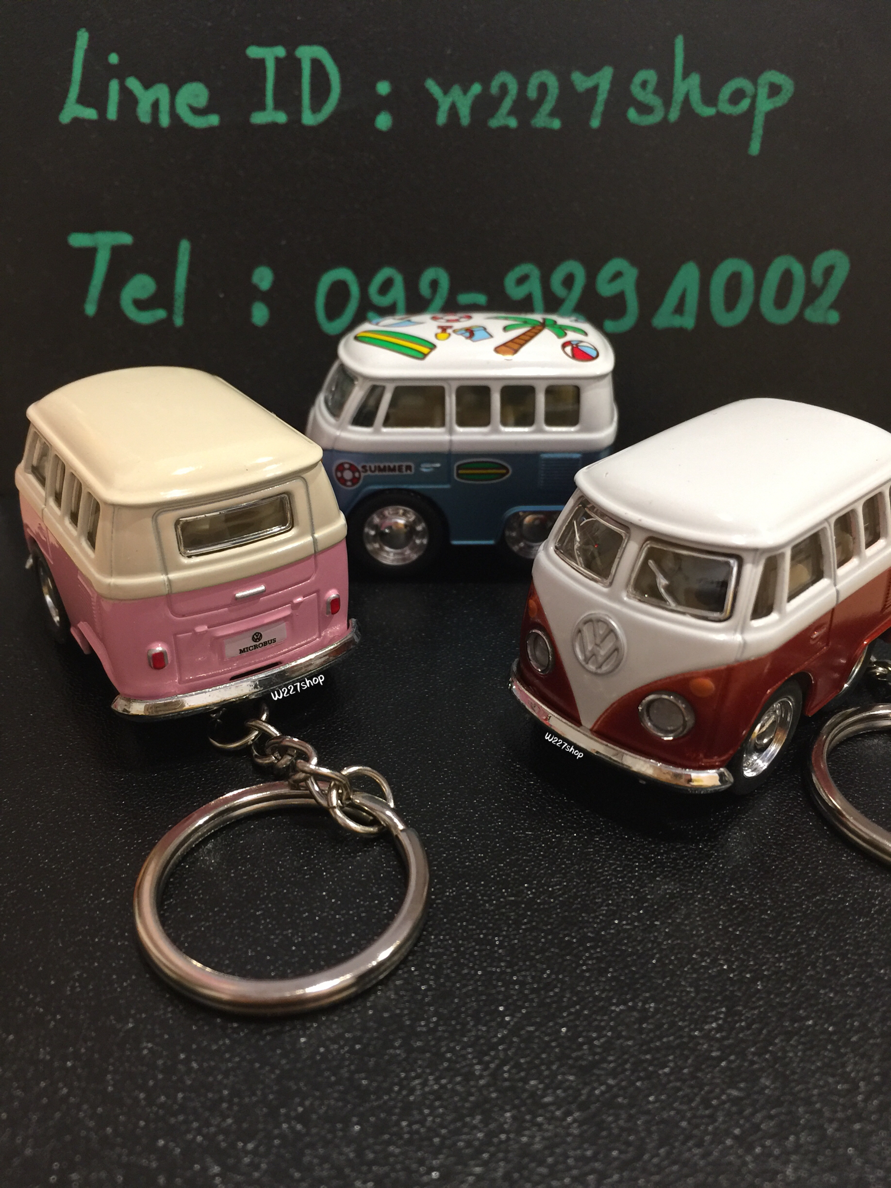 พวงกุญแจ โมเดลรถเหล็ก โฟล์คตู้ Little Van ขนาด 2 นิ้ว กดลาน (ปลีก-ส่ง)