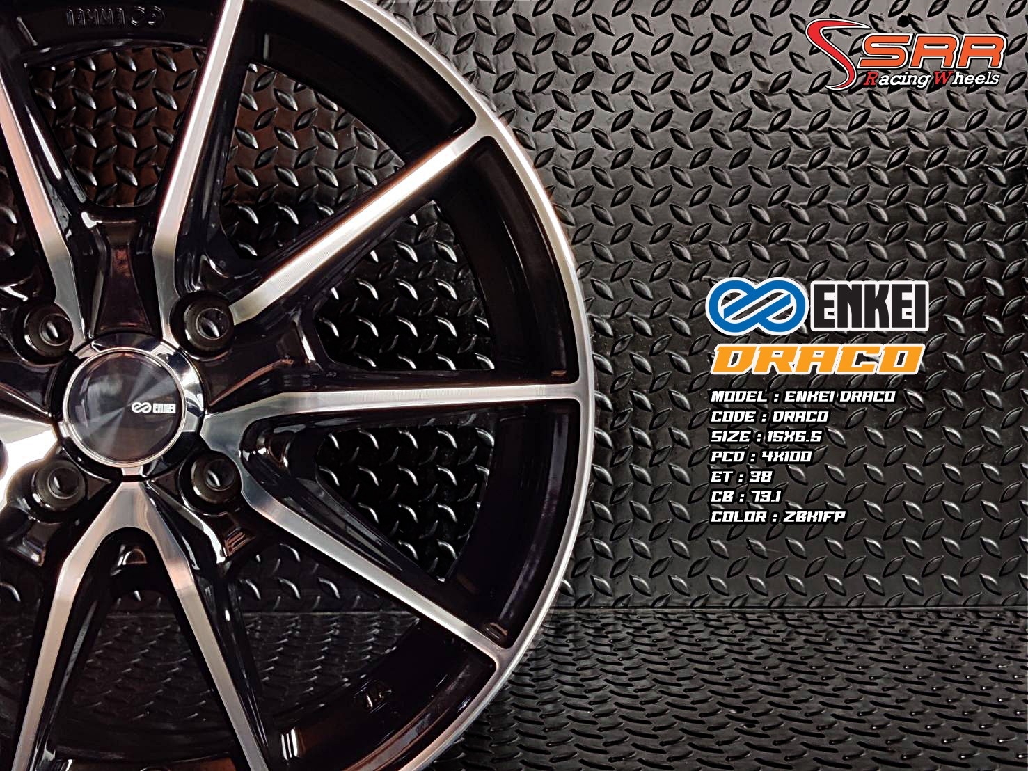 ENKEI DRACO ขอบ15 4H100 ET38 ZBK1FP มีจำหน่ายที่ร้านSRR