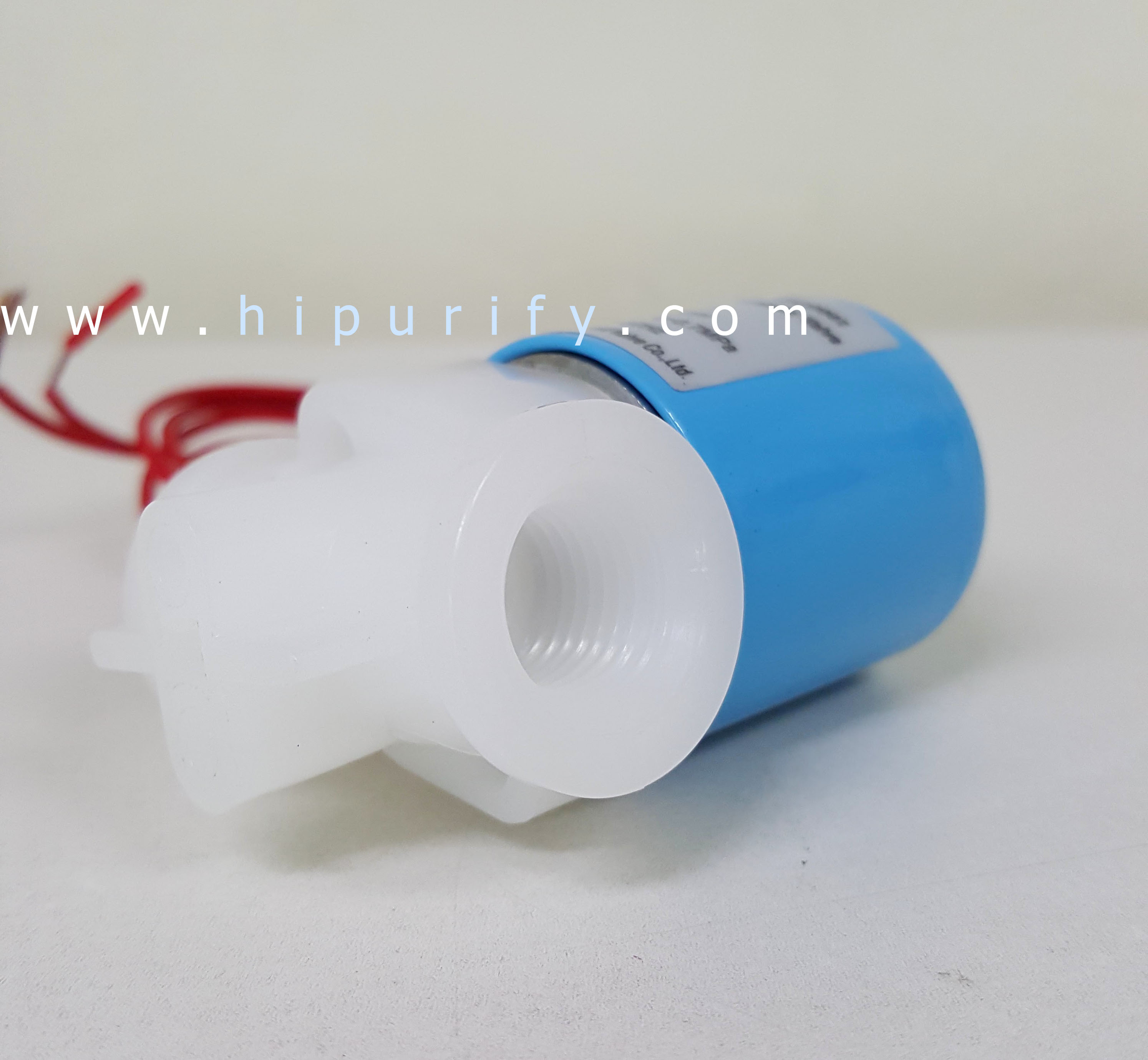 โซลินอยด์วาล์วพลาสติก เกลียวใน(แบบหมุน) 1/4"(2 หุน) N/C 220VAC 0.3A 50-60Hz