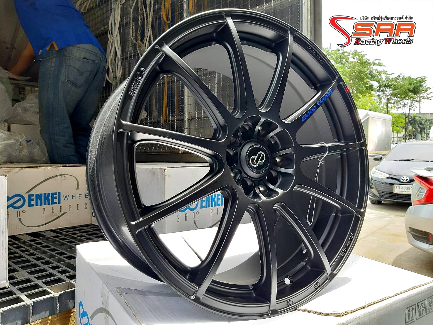 ENKEI TUNING SC22 ขอบ18 ET+40 10H100-114.3 DBK2K