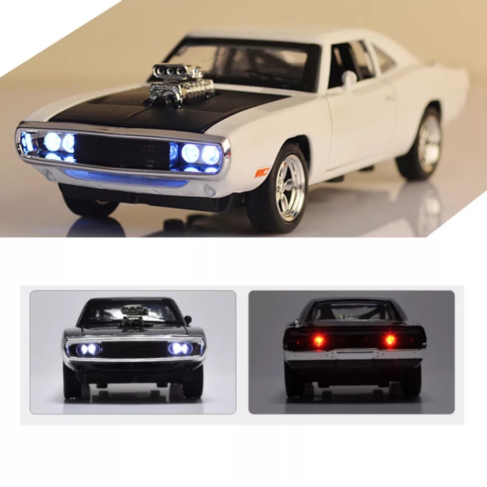 โมเดลรถเหล็ก Dodge charger มีเสียง มีไฟ Fast and Furious Scale 1:32 (ปลีก-ส่ง)