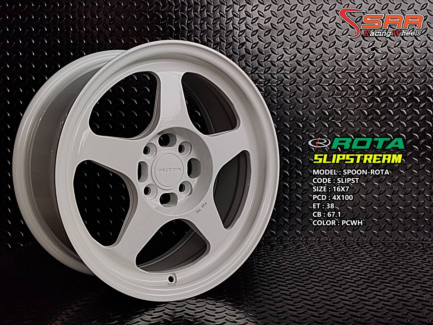 SPOON ROTA ขอบ16x7 4H100 ET38 PCWH ราคาพิเศษ