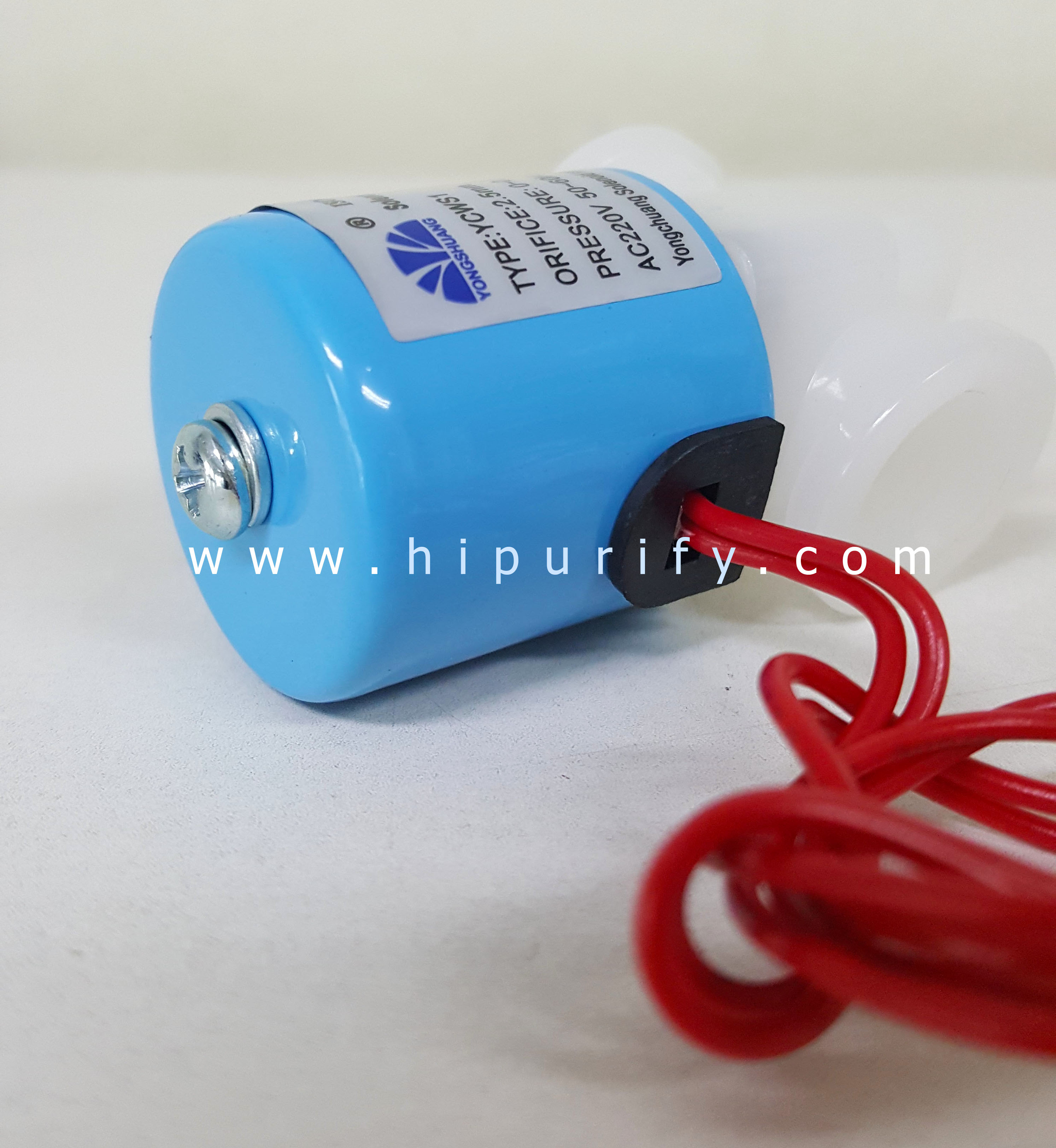 โซลินอยด์วาล์วพลาสติก เกลียวใน(แบบหมุน) 1/4"(2 หุน) N/C 220VAC 0.3A 50-60Hz