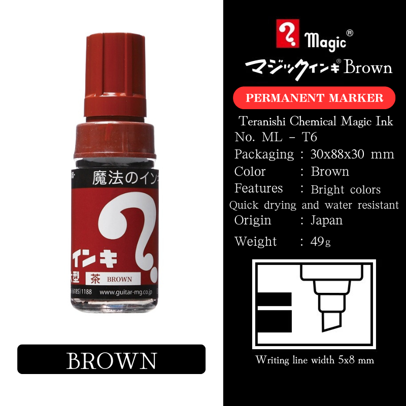 MAGIC INK Magic Ink Large Tip ML 30x88x30 mm BROWN