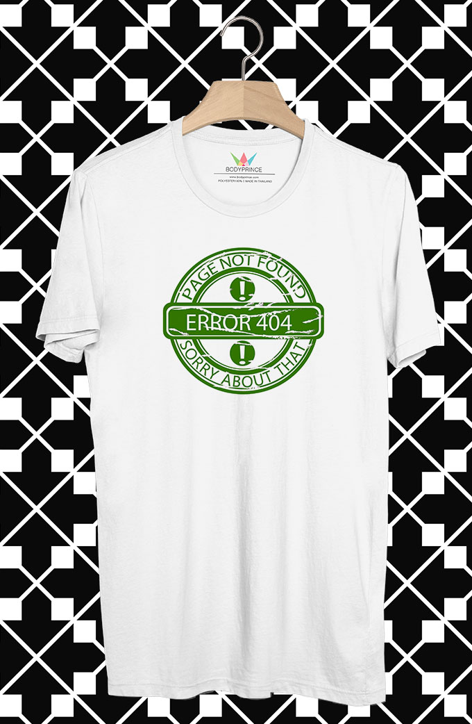 BP159 เสื้อยืด ERROR 404[Green]