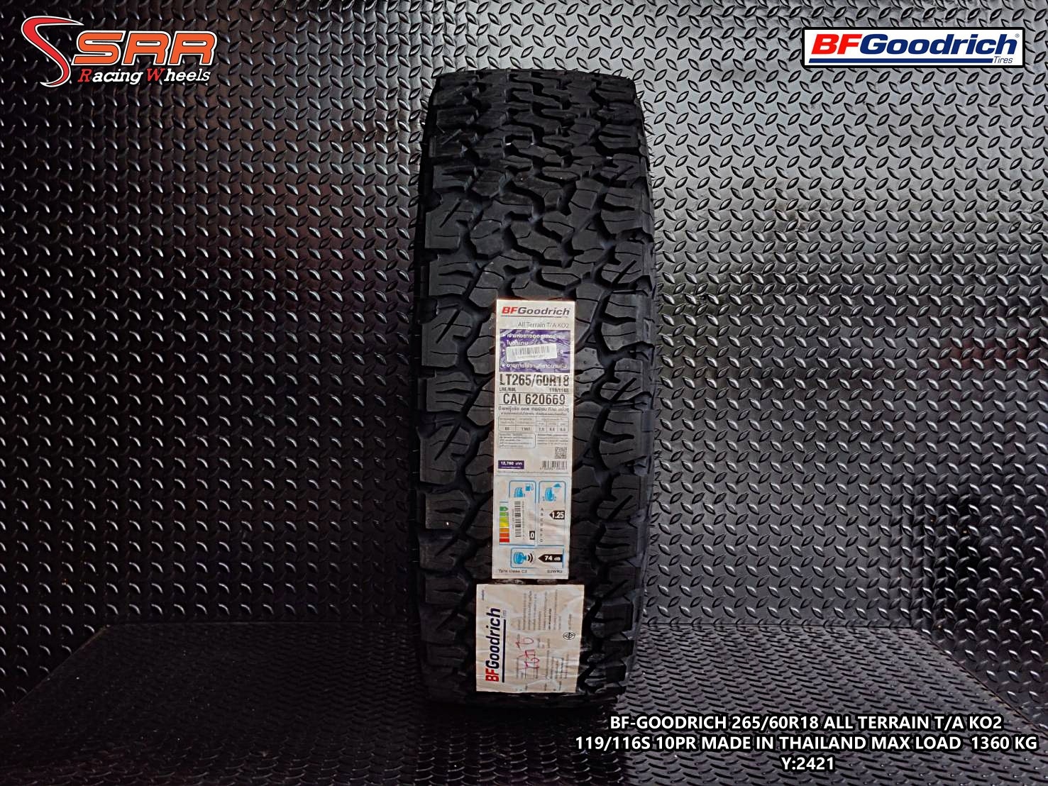 BFGoodrich All Terrain KO2 265/60R18 ยางใหม่ปี2021 แบรนด์America