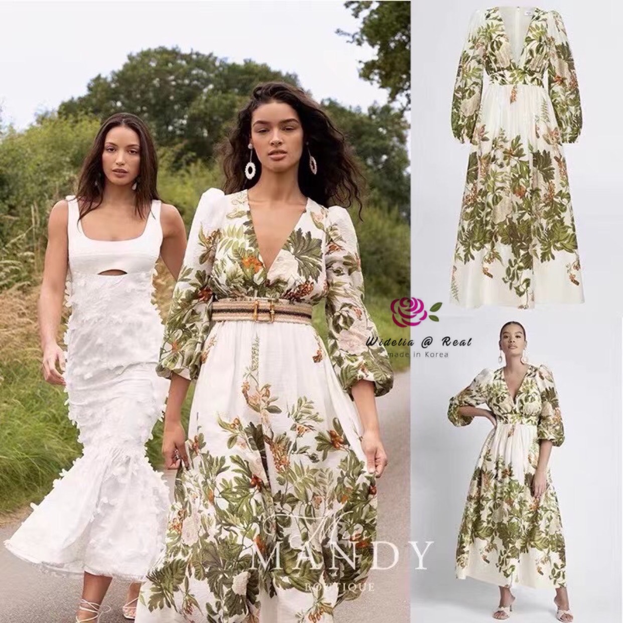 ZMM Maxi dress แม็กซี่เดรสตัวยาวแขนยาวแสนสวย