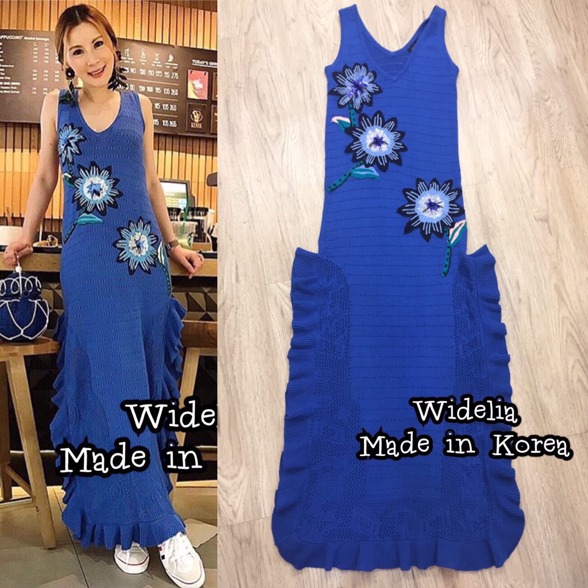 *พร้อมส่ง*KS. Dress : เดรสแขนกุดตัวยาว สวยสะดุด เนื้อผ้าปังสั่งทอขึ้นพิเศษ