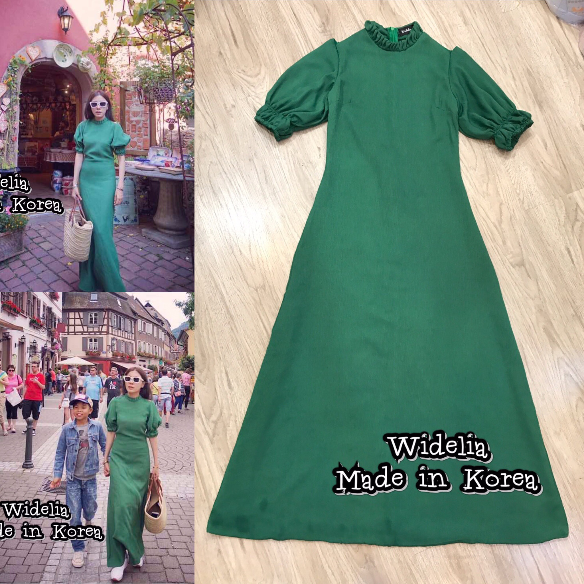 *พร้อมส่ง*Landmee' Dress :: เดรสแขนสั้นพองแขนตุ๊กตา