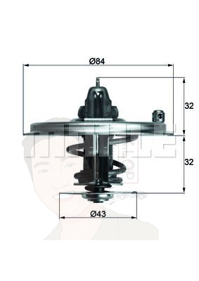 TX 36 85D วาลว์น้ำ BMW M60 M73 รุ่น ใหญ่ / 5 (E34) 7 (E32 E38) 8 (E31) 11531710056 (ยี่ห้อ MAHLE)